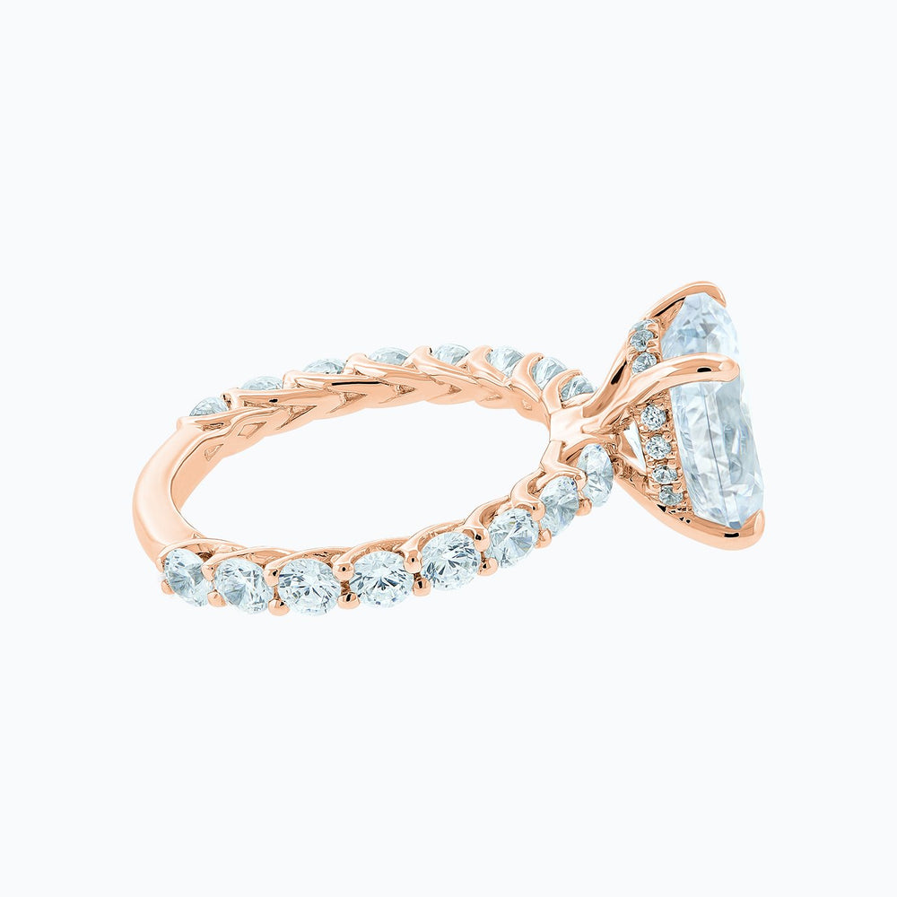 
          
          Load image into Gallery viewer, Hanna Oval Pave Diamonds Ring 18K Rose Gold
          
          