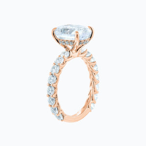 
          
          Load image into Gallery viewer, Hanna Moissanite Oval Pave Diamonds Rose Gold Ring
          
          