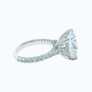 
          
          Load image into Gallery viewer, 1.50ct Noosa Moissanite Round Pave Diamonds 18k White Gold Ring
          
          