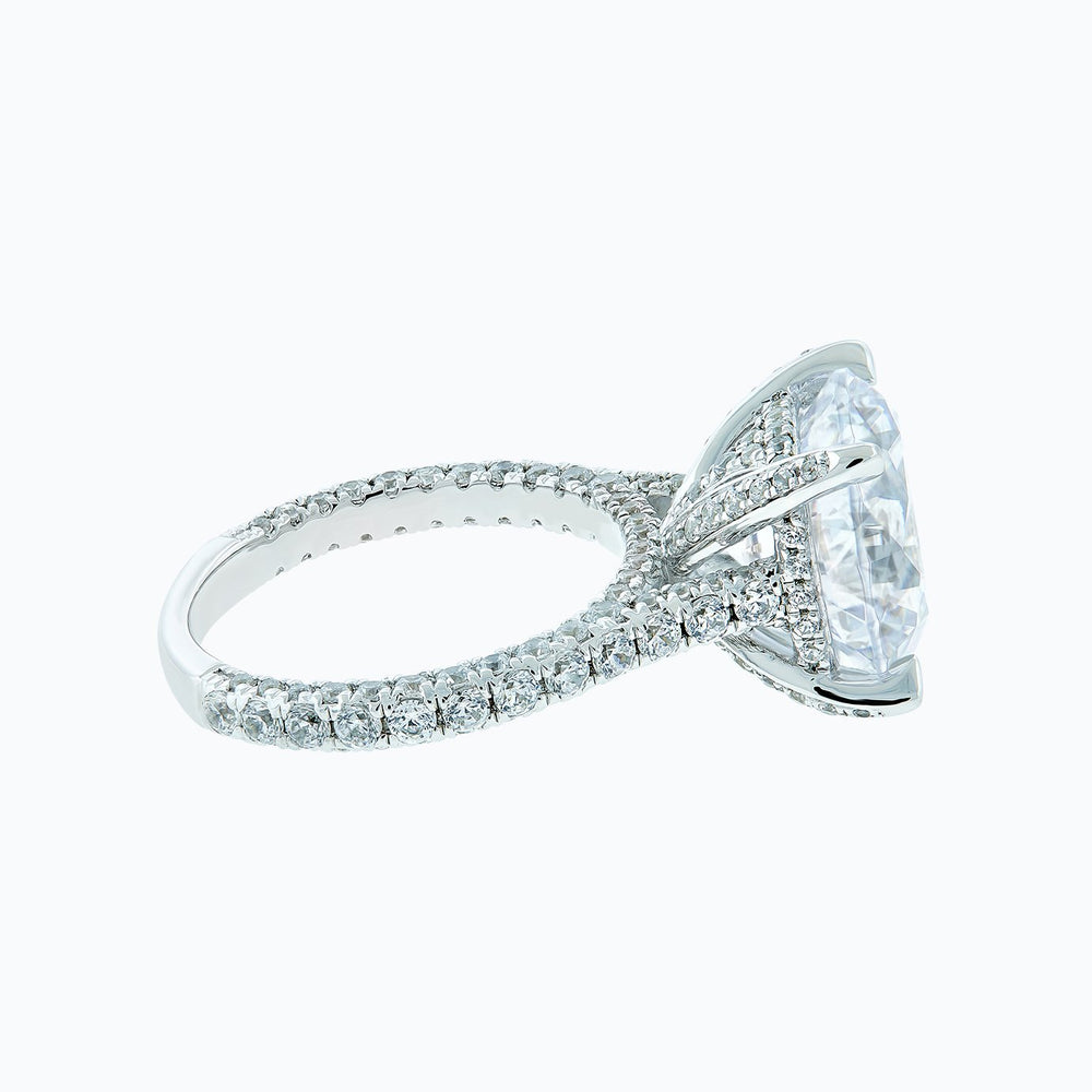 
          
          Load image into Gallery viewer, 3.54ct Noosa Moissanite Round Pave Diamonds 18k White Gold Ring
          
          