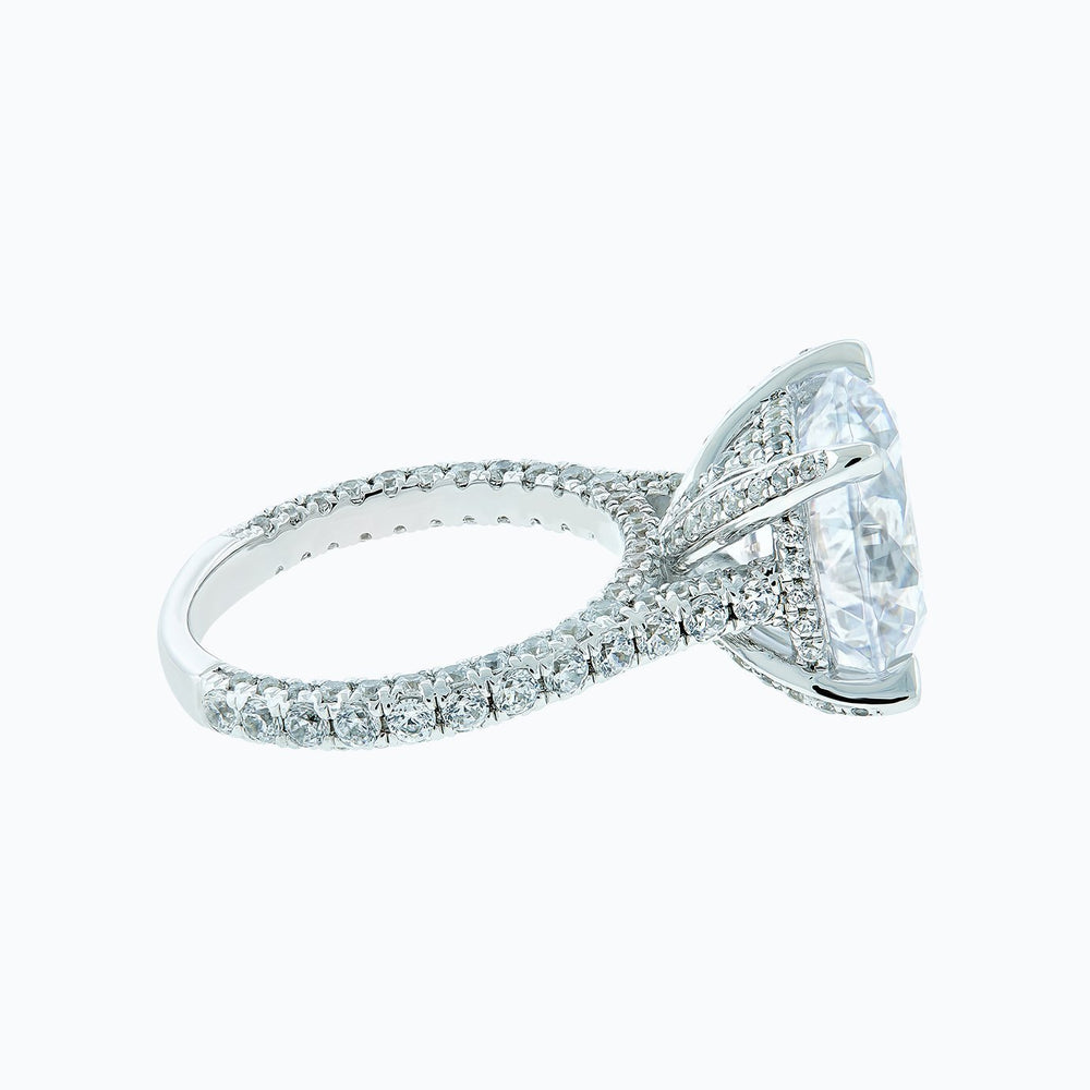 
          
          Load image into Gallery viewer, 3.00ct Noosa Lab Diamond Round Pave Diamonds 18k White Gold Ring
          
          