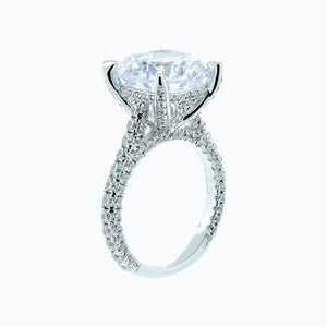 
          
          Load image into Gallery viewer, 1.20ct Noosa Moissanite Round Pave Diamonds 18k White Gold Ring
          
          