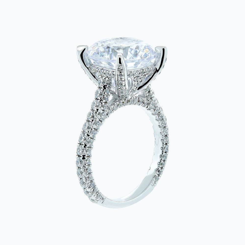 
          
          Load image into Gallery viewer, 3.54ct Noosa Moissanite Round Pave Diamonds 18k White Gold Ring
          
          