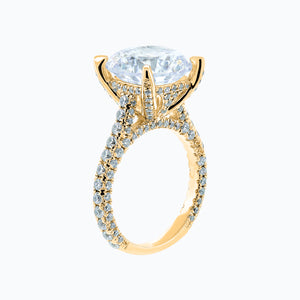 
          
          Load image into Gallery viewer, Noosa Lab Created Diamond Round Pave Diamonds Yellow Gold Ring
          
          