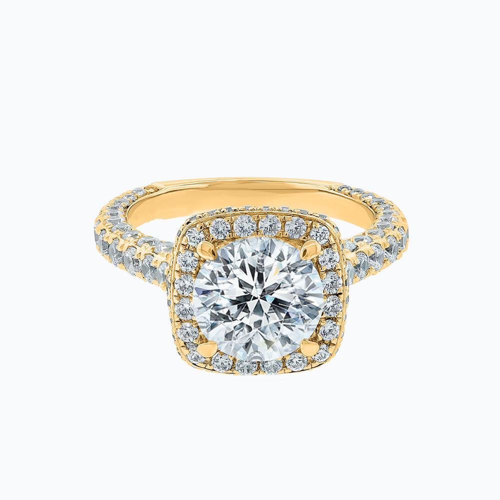 
          
          Load image into Gallery viewer, Novia Lab Created Diamond Round Pave Diamonds White Gold Ring
          
          