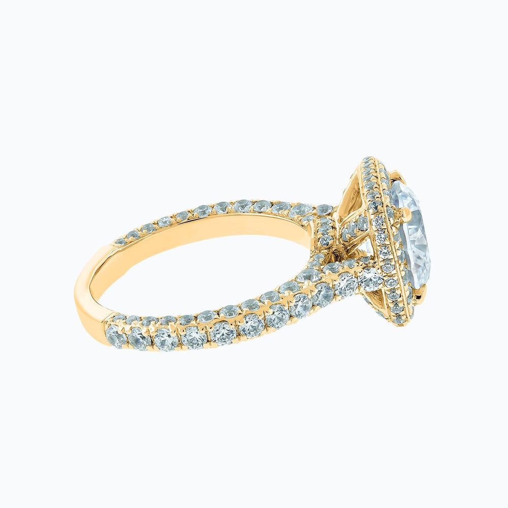 
          
          Load image into Gallery viewer, Novia Round Pave Diamonds Ring 18K Yellow Gold
          
          