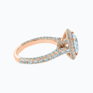 
          
          Load image into Gallery viewer, Novia Moissanite Round Pave Diamonds Rose Gold Ring
          
          