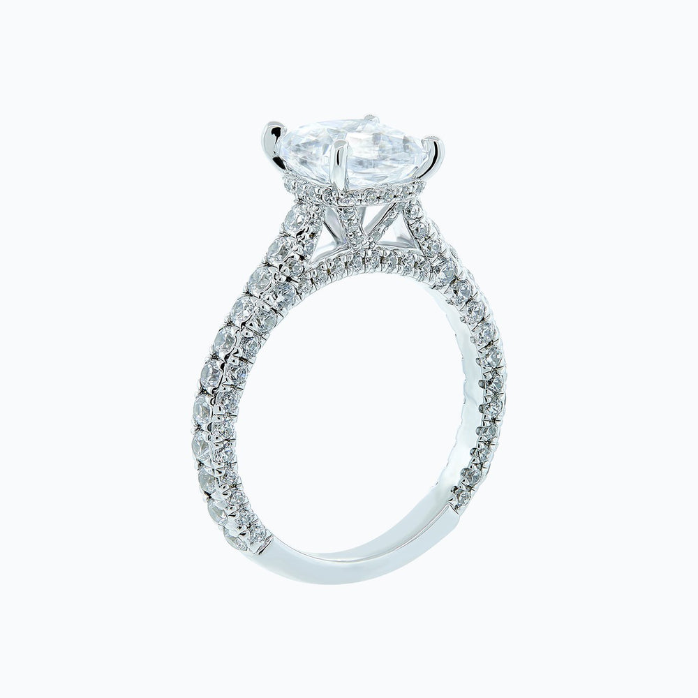 
          
          Load image into Gallery viewer, Nina Cushion Pave Diamonds Ring 14K White Gold
          
          