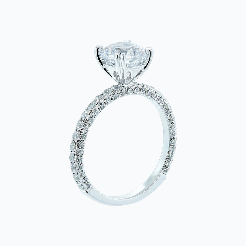 
          
          Load image into Gallery viewer, Nicola Round Pave Diamonds Ring 18K White Gold
          
          