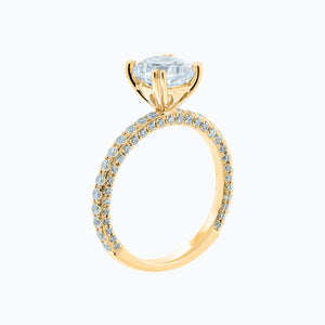 
          
          Load image into Gallery viewer, Nicola Lab Created Diamond Round Pave Diamonds Yellow Gold Ring
          
          