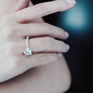 
          
          Load image into Gallery viewer, Nicola Lab Created Diamond Round Pave Diamonds Ring
          
          