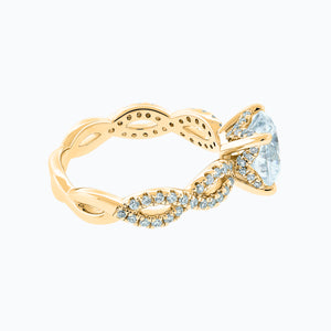 
          
          Load image into Gallery viewer, Teresa Lab Created Diamond Round Pave Diamonds Yellow Gold Ring
          
          