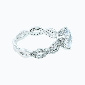 
          
          Load image into Gallery viewer, Teresa Lab Created Diamond Round Pave Diamonds Platinum Ring
          
          