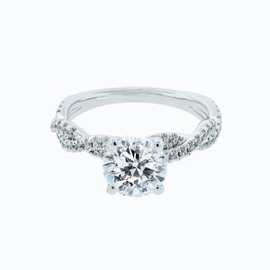 
          
          Load image into Gallery viewer, 1.25ct Talia Lab Diamond Round Pave Diamonds 18k White Gold Ring
          
          