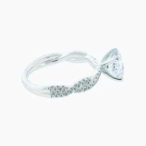 
          
          Load image into Gallery viewer, Talia Round Pave Diamonds Ring 14K White Gold
          
          