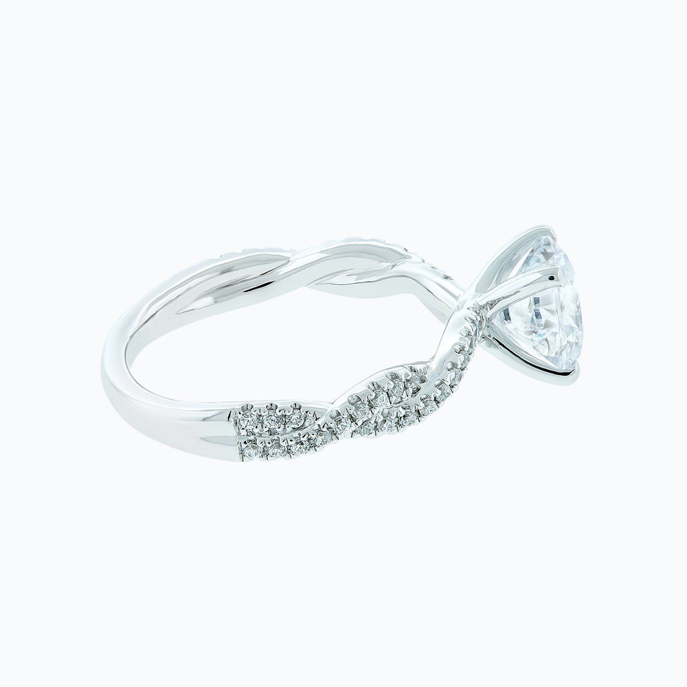 
          
          Load image into Gallery viewer, 3.00ct Talia Lab Diamond Round Pave Diamonds 18k White Gold Ring
          
          