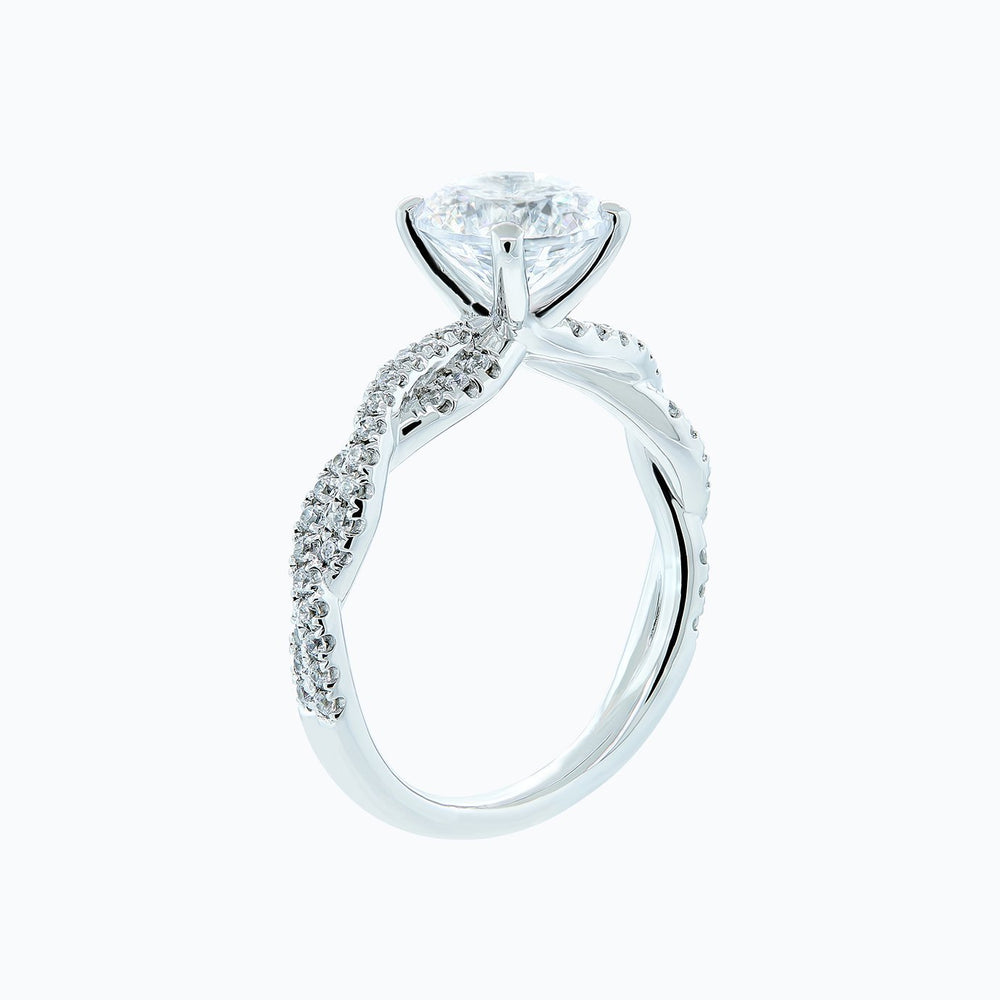 
          
          Load image into Gallery viewer, Talia Round Pave Diamonds Ring 14K White Gold
          
          