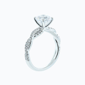
          
          Load image into Gallery viewer, 2.20ct Talia Moissanite Round Pave Diamonds 18k White Gold Ring
          
          