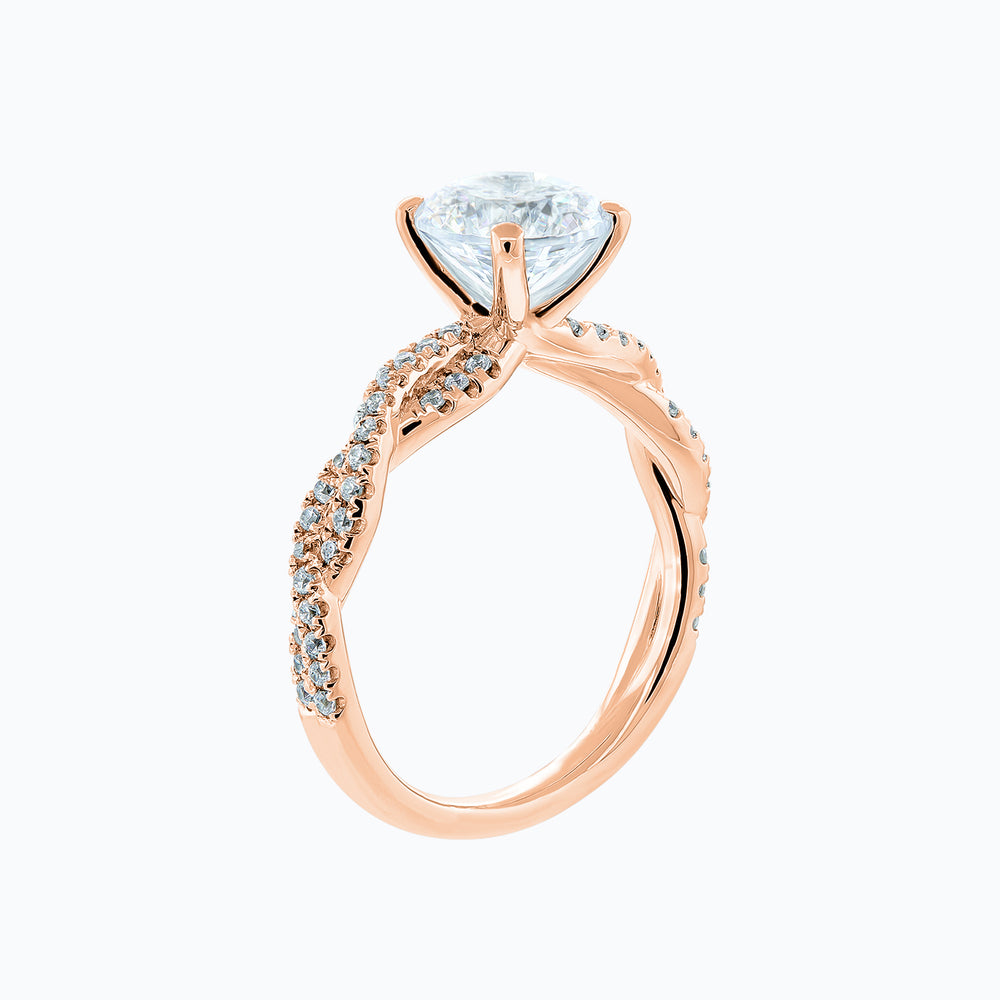 
          
          Load image into Gallery viewer, Talia Lab Created Diamond Round Pave Diamonds Rose Gold Ring
          
          