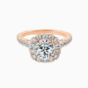 
          
          Load image into Gallery viewer, Nelia Lab Created Diamond Round Halo Pave Diamonds Ring
          
          
