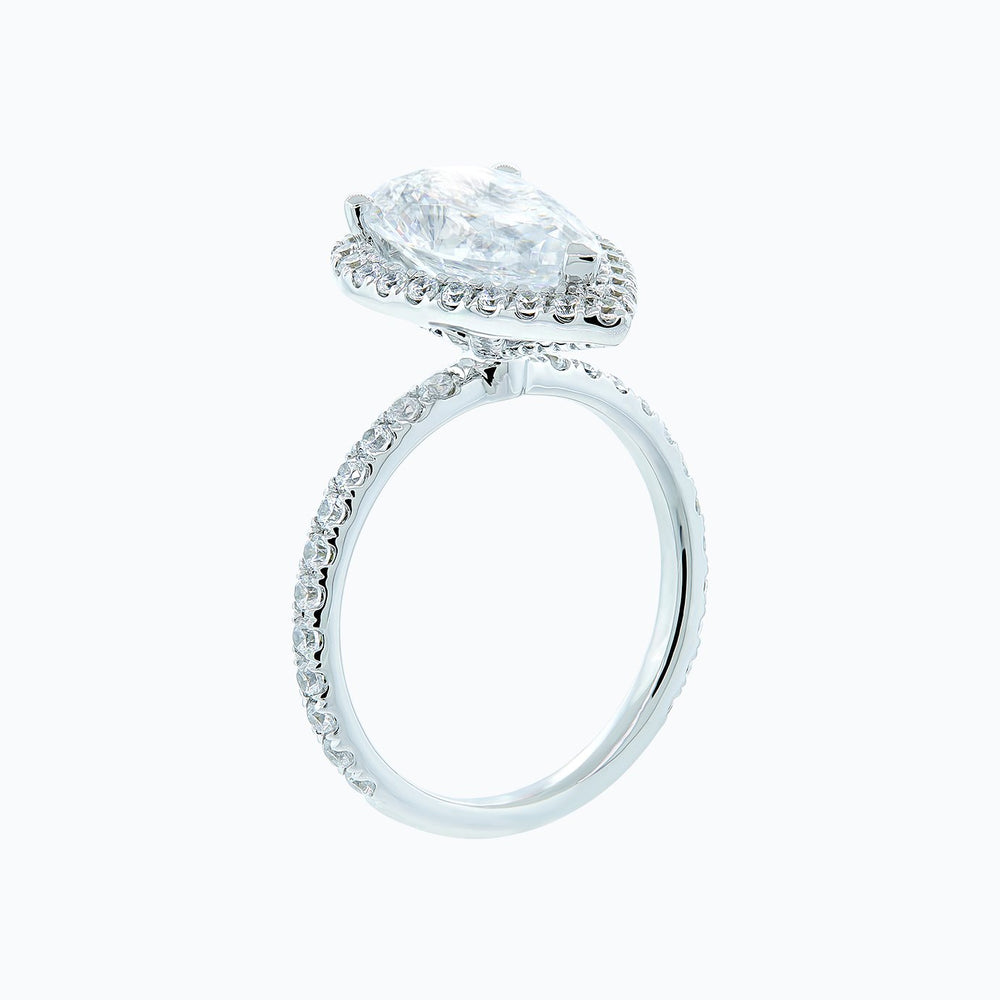 
          
          Load image into Gallery viewer, Netta Moissanite Pear Halo Pave Diamonds Ring
          
          