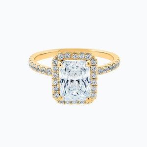 
          
          Load image into Gallery viewer, Nonee Moissanite Radiant Halo Pave Diamonds Ring
          
          