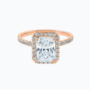 
          
          Load image into Gallery viewer, Nonee GIA Diamond Radiant Halo Pave Diamonds Ring
          
          