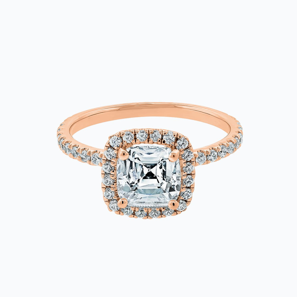 
          
          Load image into Gallery viewer, Novella Moissanite Cushion Halo Pave Diamonds Ring
          
          