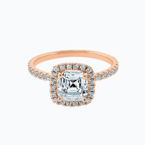 
          
          Load image into Gallery viewer, Novella Moissanite Cushion Halo Pave Diamonds Ring
          
          