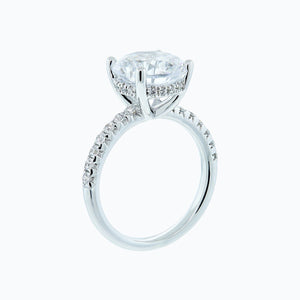 
          
          Load image into Gallery viewer, 1.20ct Amalia Moissanite Round Pave Diamonds 18k White Gold Ring
          
          