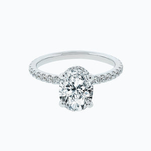 
          
          Load image into Gallery viewer, Alessia Oval Pave Diamonds Ring 18K White Gold
          
          