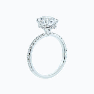 
          
          Load image into Gallery viewer, Alessia Oval Pave Diamonds Ring 14K White Gold
          
          