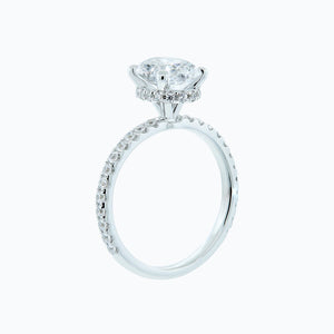 
          
          Load image into Gallery viewer, Alessia Moissanite Oval Pave Natural Diamonds Ring White Gold Ring
          
          