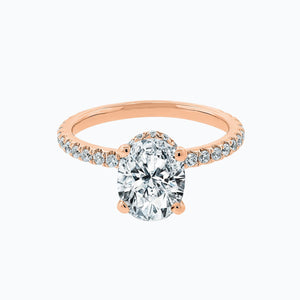 
          
          Load image into Gallery viewer, Alessia Oval Pave Diamonds Ring 18K Rose Gold
          
          