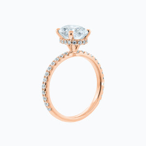 
          
          Load image into Gallery viewer, Alessia Lab Created Diamond Oval Pave Diamonds Rose Gold Ring
          
          