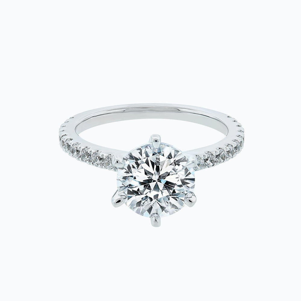 
          
          Load image into Gallery viewer, Agata Lab Created Diamond Round Pave Diamonds 18k White Gold Ring
          
          