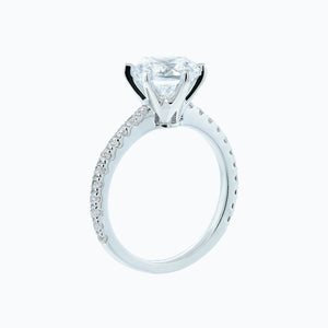 
          
          Load image into Gallery viewer, 1.50ct Agata Lab Diamond Round Pave Diamonds 18k White Gold Ring
          
          