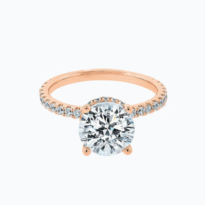 
          
          Load image into Gallery viewer, Adeline Round Pave Diamonds Ring 18K Rose Gold
          
          