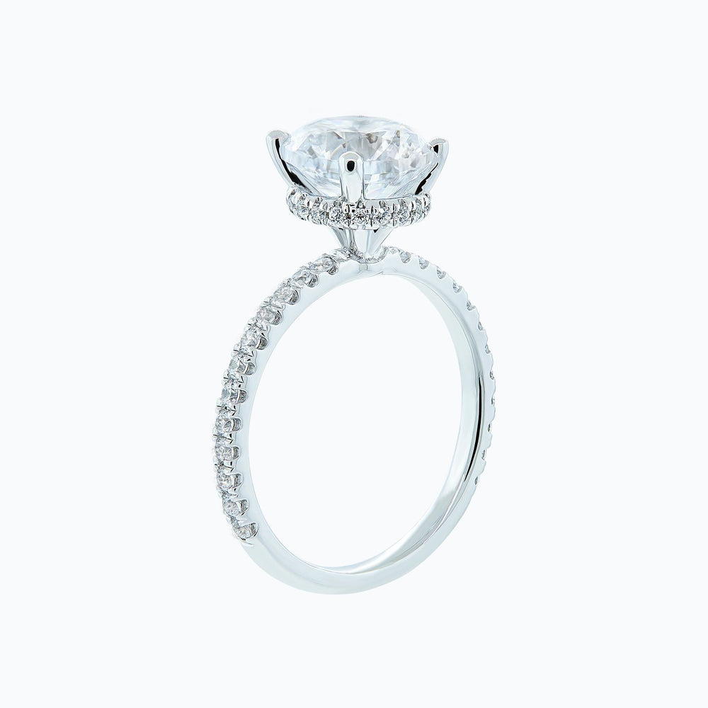 
          
          Load image into Gallery viewer, 1.50ct Adeline Lab Diamond Round Pave Diamonds 18k White Gold Ring
          
          