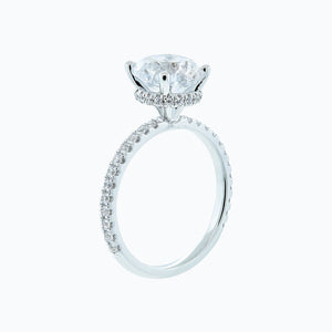 
          
          Load image into Gallery viewer, Adeline Moissanite Round Pave Diamonds White Gold Ring
          
          