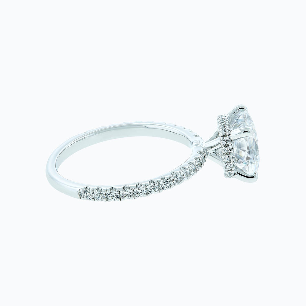 
          
          Load image into Gallery viewer, 2.50ct Adalia Lab Created Diamond Cushion Pave Diamonds 18k White Gold Ring
          
          