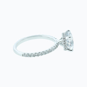 
          
          Load image into Gallery viewer, Adalia Cushion Pave Diamonds Ring 18K White Gold
          
          