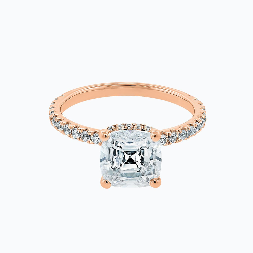 
          
          Load image into Gallery viewer, Adalia Moissanite Cushion Pave Diamonds Ring
          
          