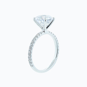 
          
          Load image into Gallery viewer, 1.00ct Ariel Lab Diamond Round Pave Diamonds 18k White Gold Ring
          
          