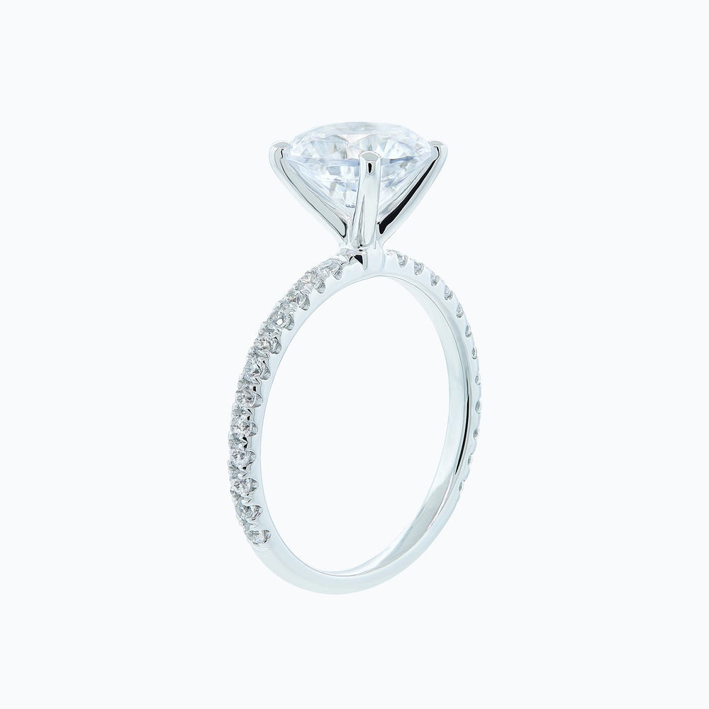 
          
          Load image into Gallery viewer, Ariel Lab Created Diamond Round Pave Diamonds 18k White Gold Ring
          
          