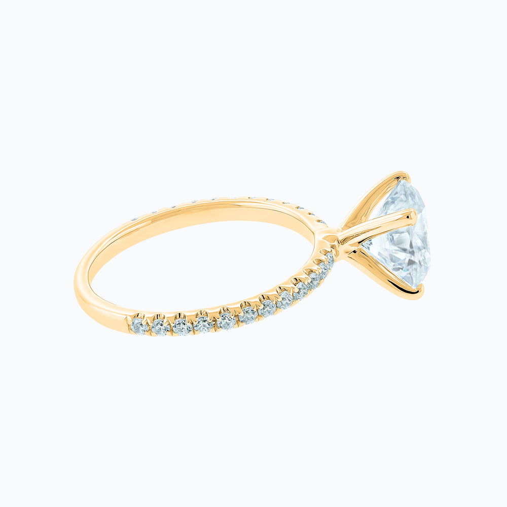 
          
          Load image into Gallery viewer, Ariel Round Pave Diamonds Ring 14K Yellow Gold
          
          