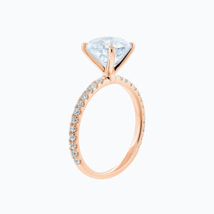 
          
          Load image into Gallery viewer, Ariel Moissanite Round Pave Diamonds Rose Gold Ring
          
          