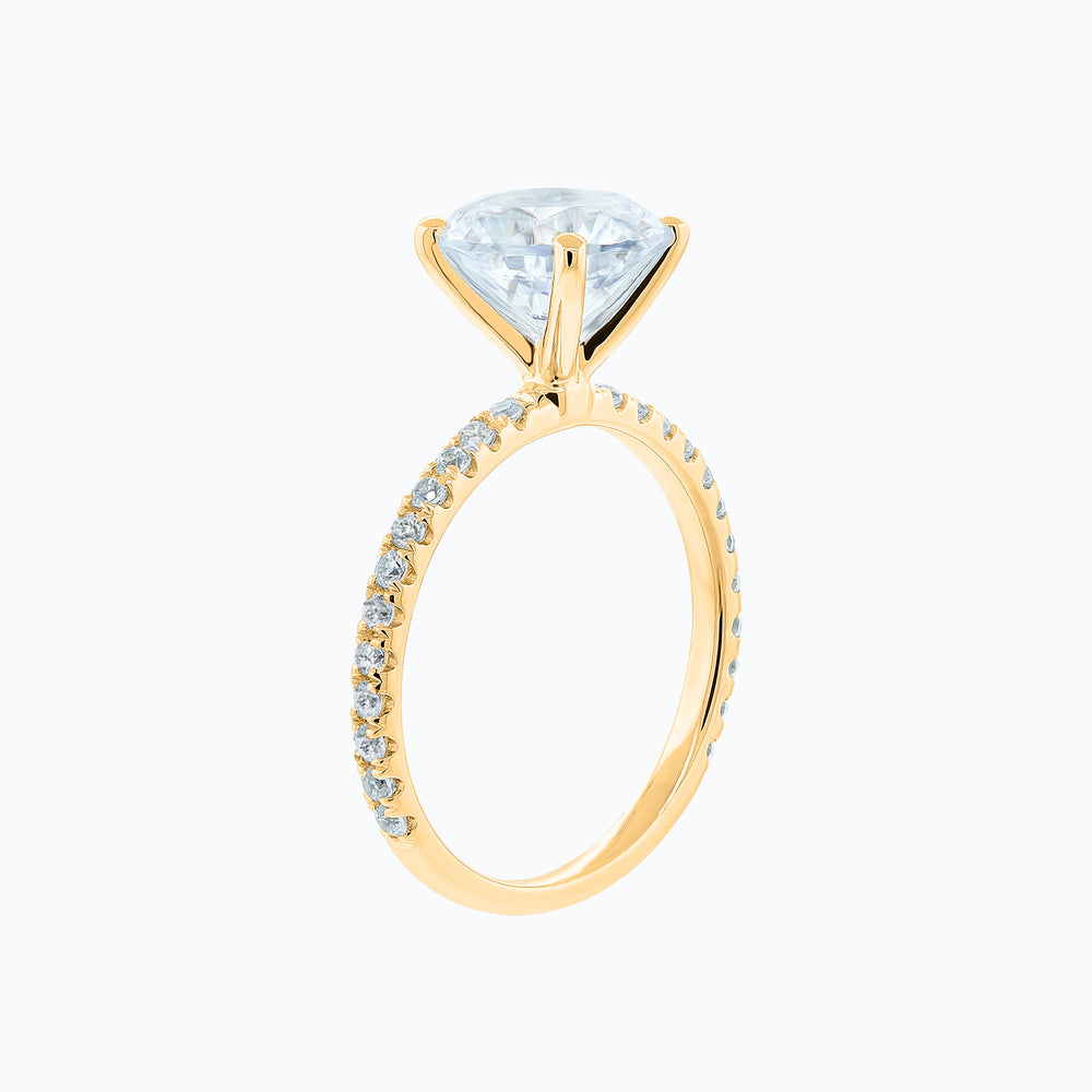 
          
          Load image into Gallery viewer, Ariel Round Pave Diamonds Ring 14K Yellow Gold
          
          