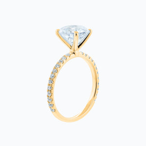 
          
          Load image into Gallery viewer, Ariel Lab Created Diamond Round Pave Diamonds Yellow Gold Ring
          
          