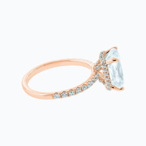 
          
          Load image into Gallery viewer, Elina Moissanite Radiant Pave Diamonds Rose Gold Ring
          
          